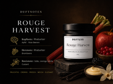 Rouge Harvest Duftkerze – Rhabarber, Brombeere