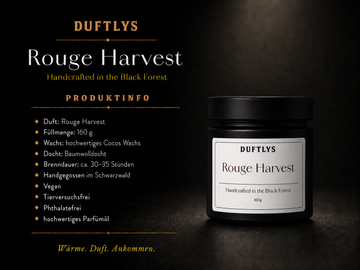 Rouge Harvest Duftkerze – Rhabarber, Brombeere